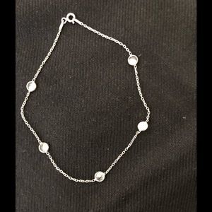 Sterling silver/diamonique Ankle bracelet